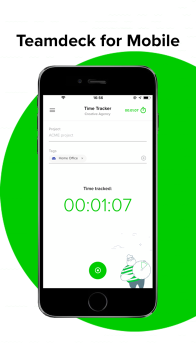 Teamdeck Mobile time tracker
